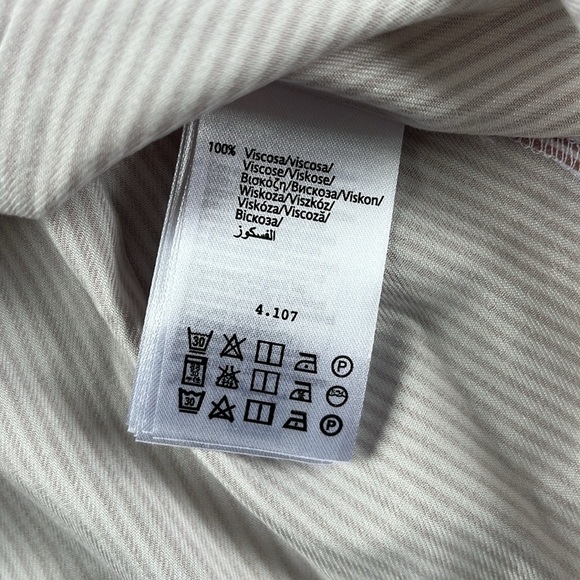 Mayoral Striped Button Down Striped Pink & White Blouse with a Shimmer - Picture 6 of 8